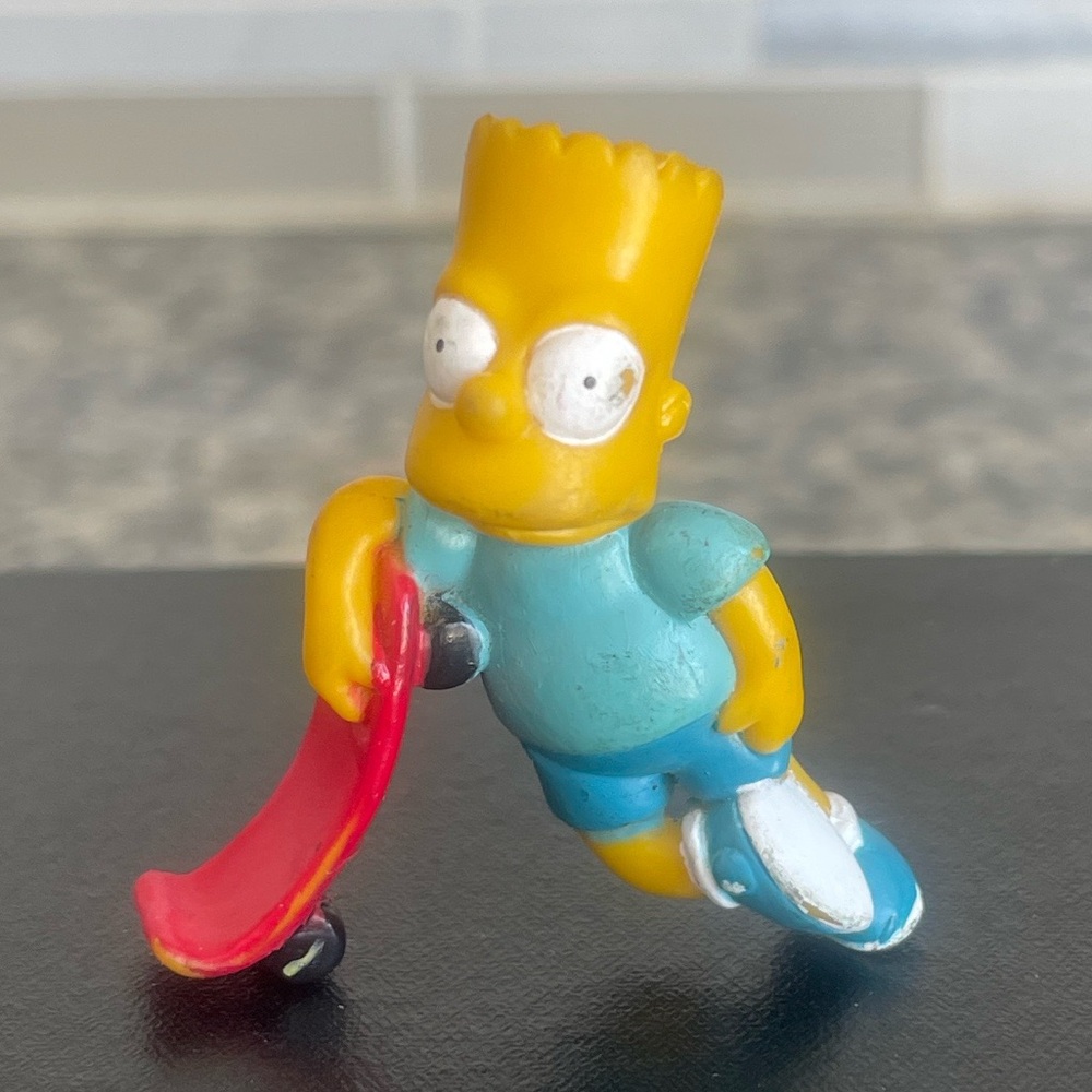 Bart Skateboard The Simpsons 1997 Fox Vintage PVC Figure Rare. Cartoon Figurine